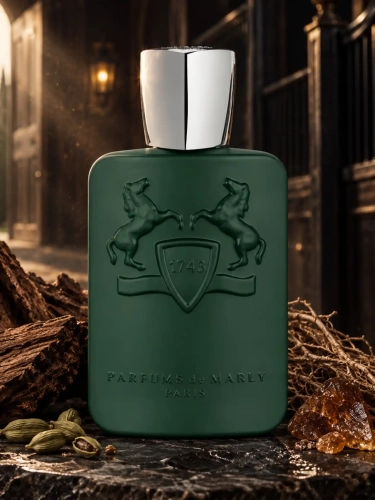 Szklana odlewka Parfums de Marly Byerley od Perfame – męskie perfumy z kardamonem, bergamotką, drewnem gwajakowym i wetywerią.