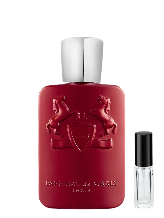 Szklana odlewka Parfums de Marly Kalan od Perfame – perfumy unisex z czerwoną pomarańczą, przyprawami, lawendą i drzewem sandałowym.
