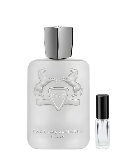 Szklana odlewka Parfums de Marly Galloway od Perfame – świeże perfumy unisex z cytrusami, pieprzem, irysem i piżmem.