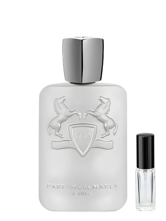 Szklana odlewka Parfums de Marly Galloway od Perfame – świeże perfumy unisex z cytrusami, pieprzem, irysem i piżmem.