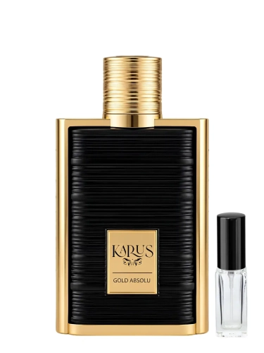 Szklana odlewka Khadlaj Karus Gold Absolu od Perfame – perfumy unisex z kandyzowaną cytryną, praliną, magnolią i piżmem.