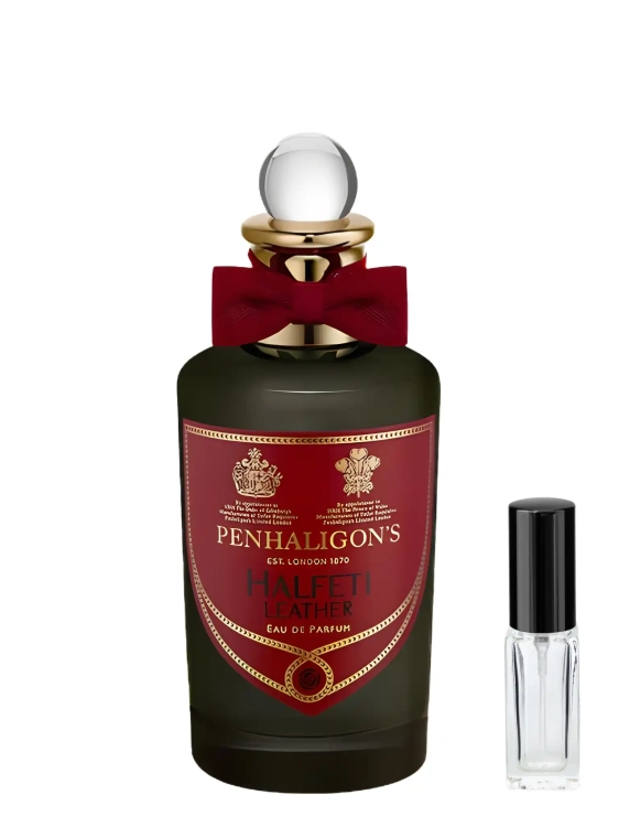 Szklana odlewka Penhaligon's Halfeti Leather od Perfame – perfumy unisex ze śliwką, kardamonem, skórą i oudem.