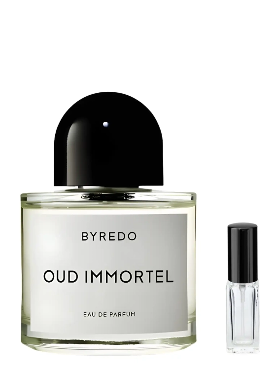 Szklana odlewka Byredo Oud Immortel od Perfame – perfumy unisex z limoncello, oudem, kadzidłem i paczulą.